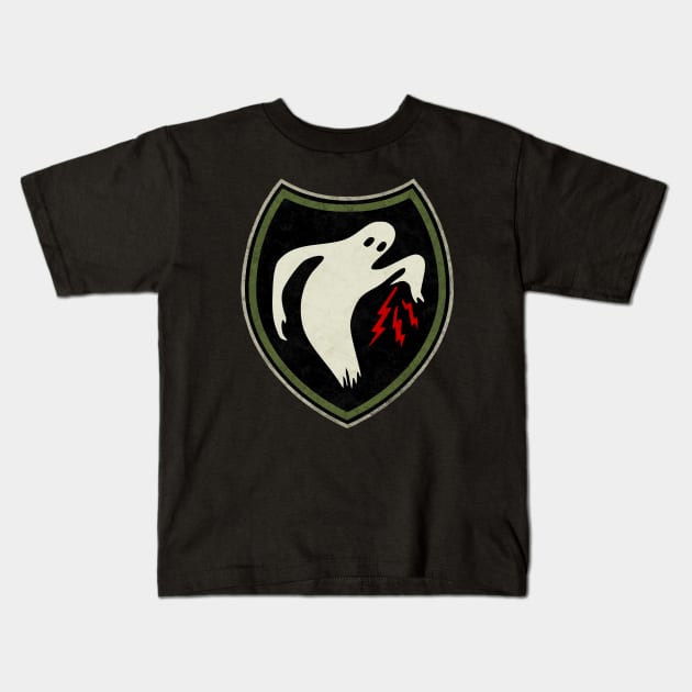 Ghost Army Distressed Patch Kids T-Shirt by dudepal